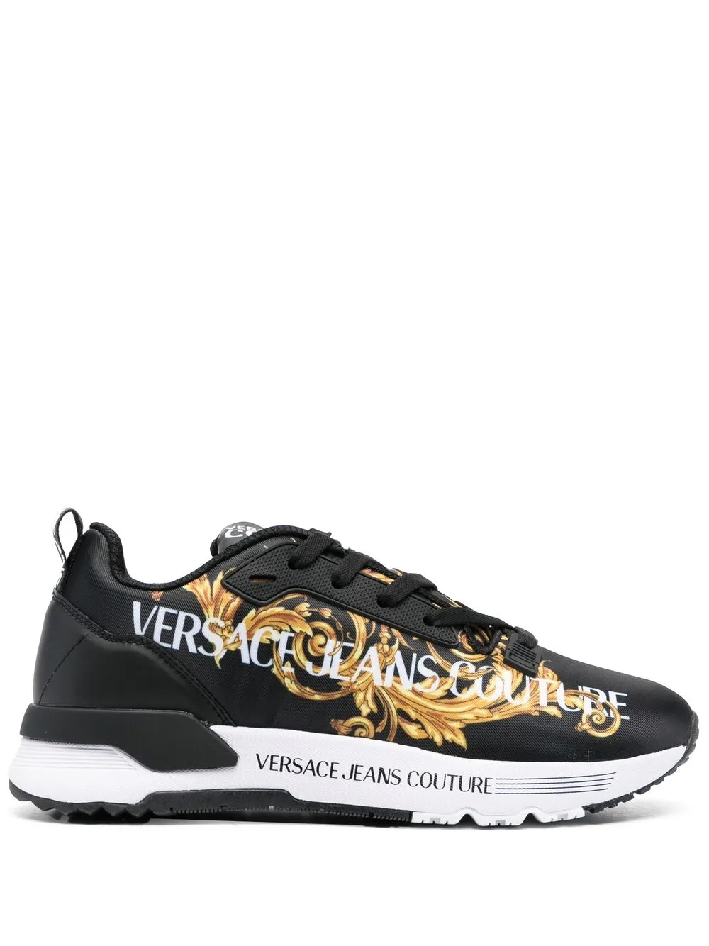 

Versace Jeans Couture logo-print low-top sneakers - Black