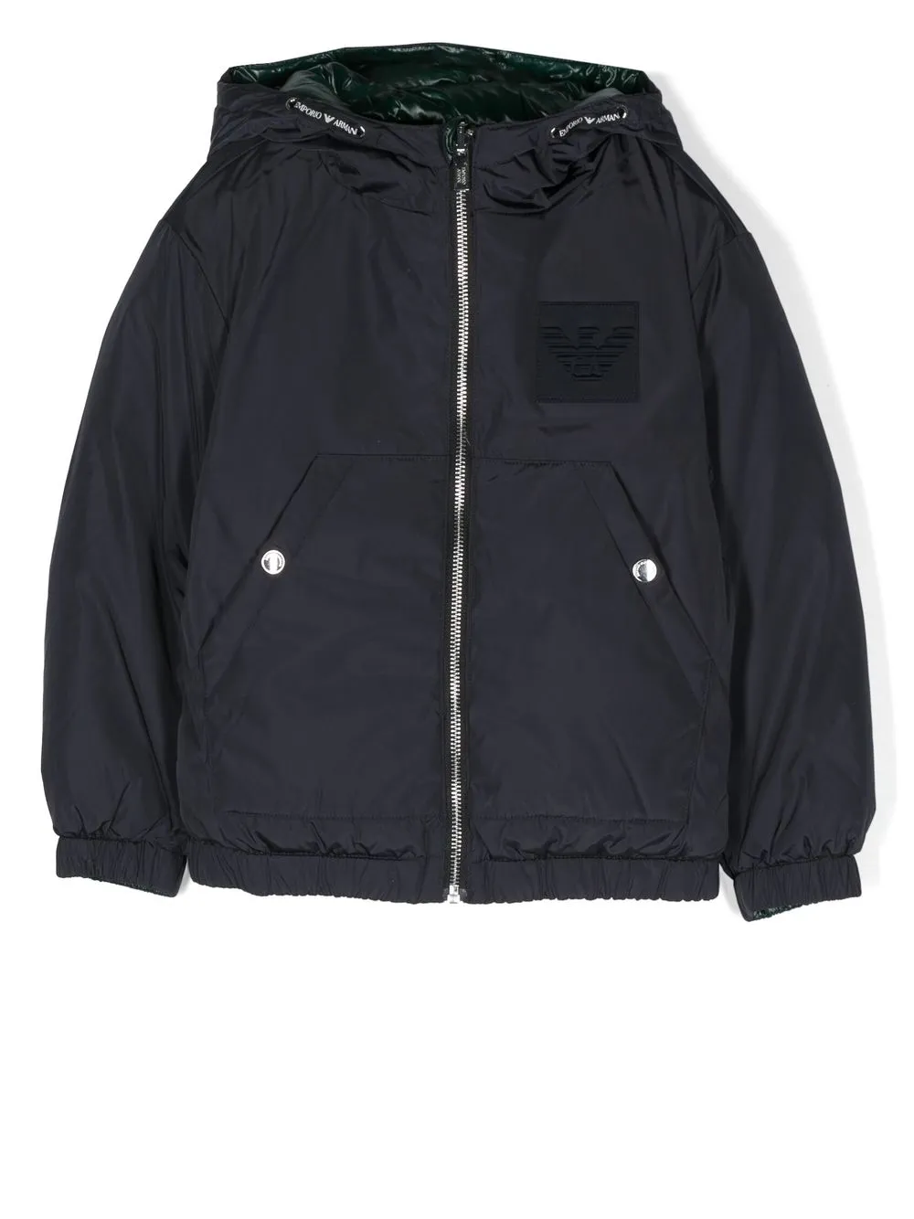 

Emporio Armani Kids logo plaque jacket - Blue