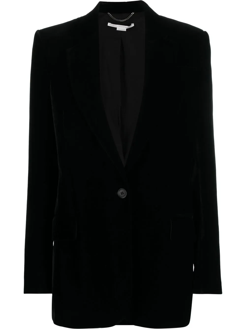 

Stella McCartney single-breasted velvet blazer - Black
