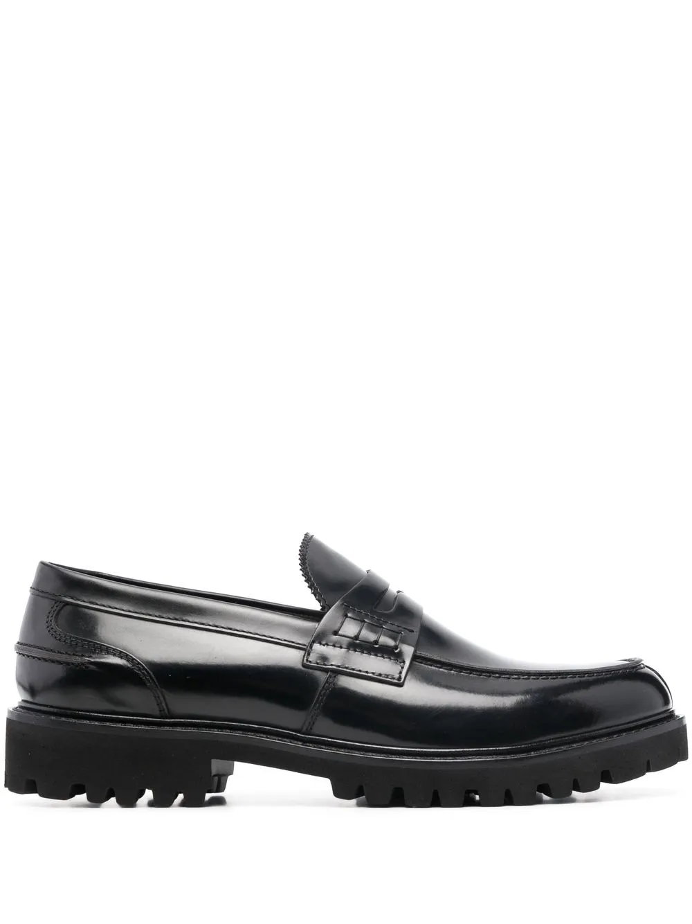 

Tagliatore polished leather loafers - Black