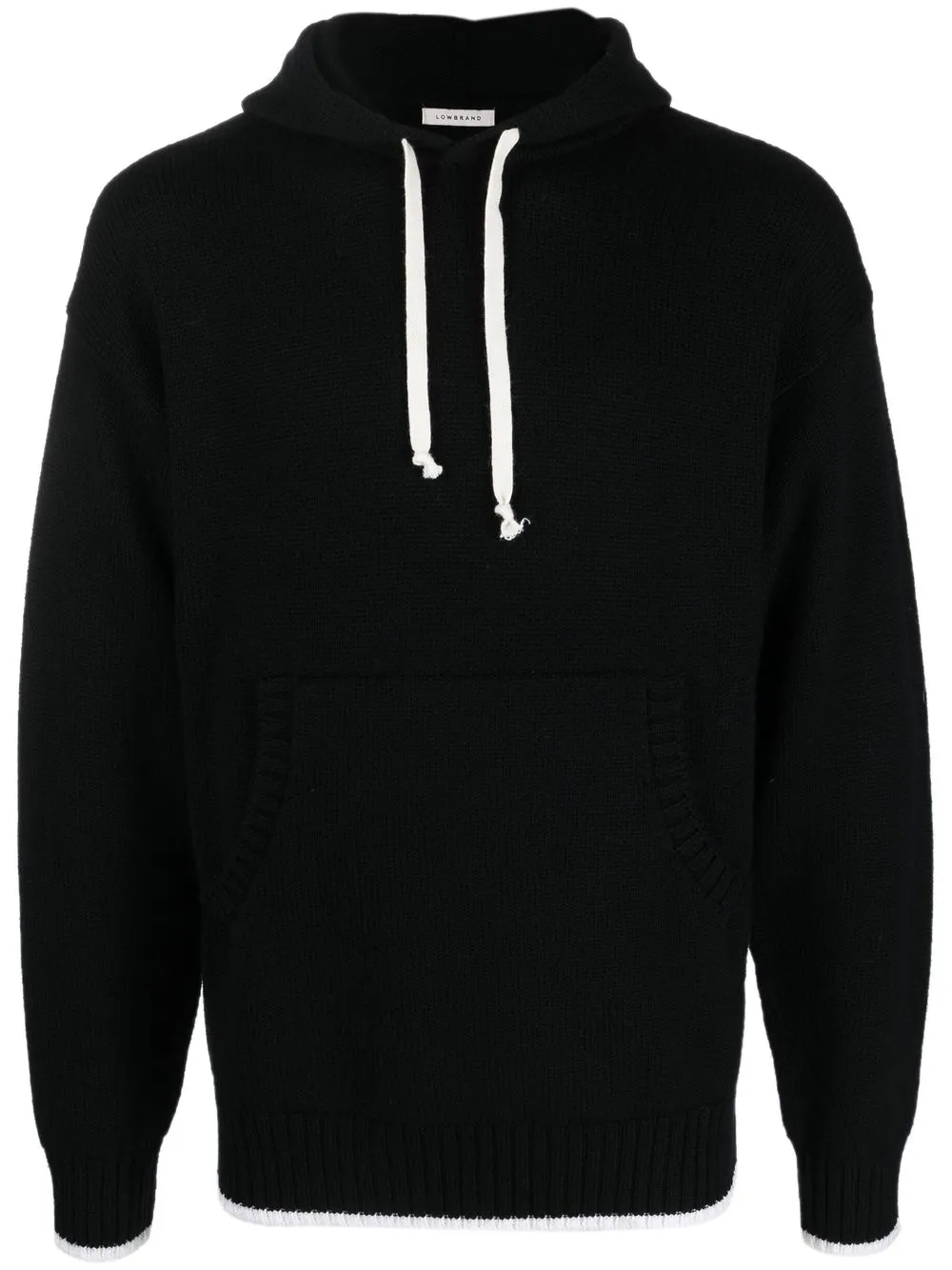 

Low Brand long sleeve knitted hoodie - Black