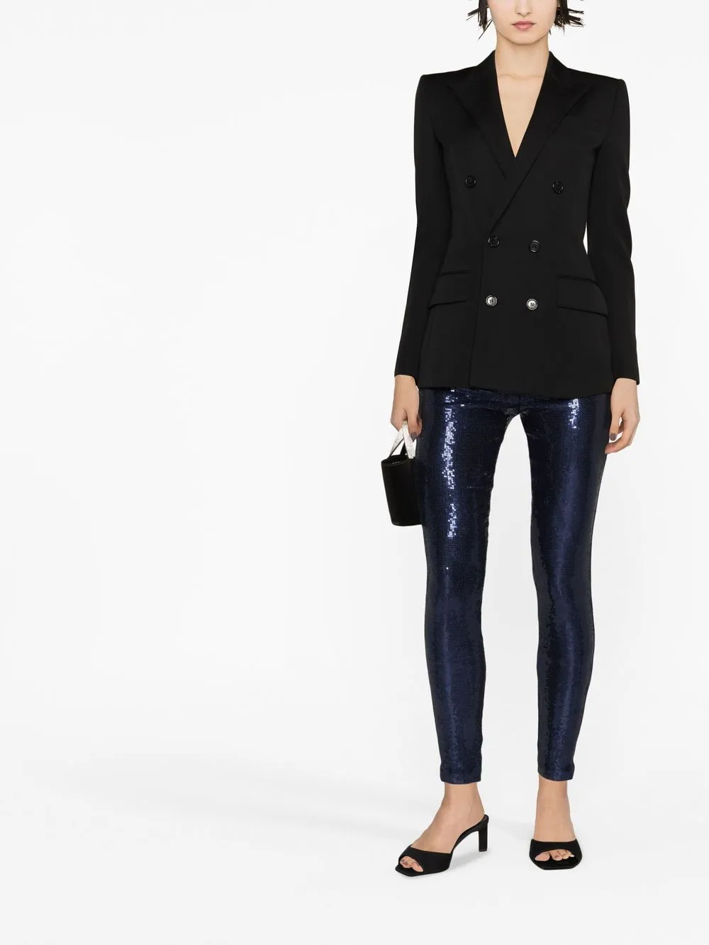 

Giorgio Armani shiny-finish trousers - Blue