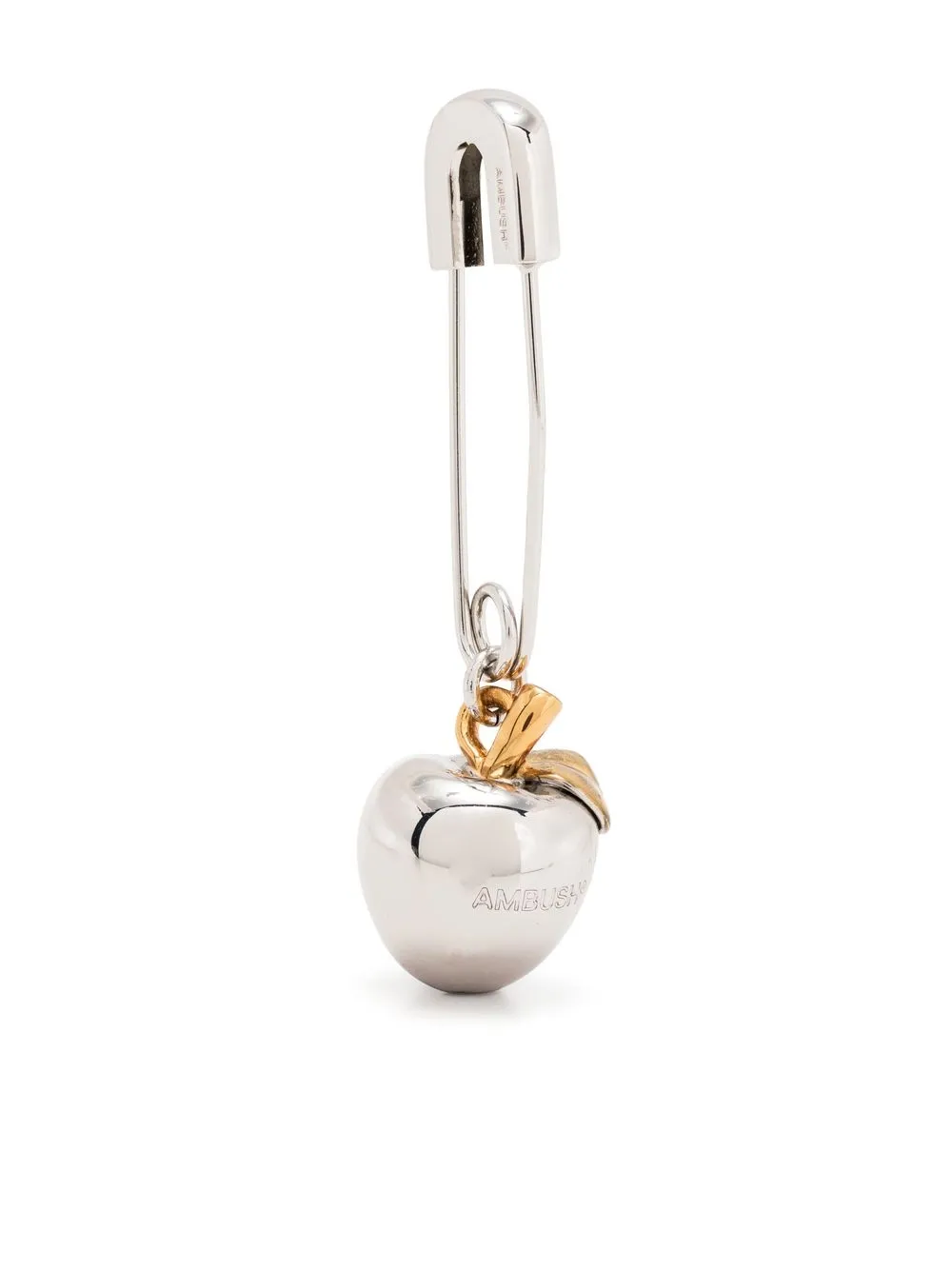 AMBUSH apple-charm safety-pin earring - Silver