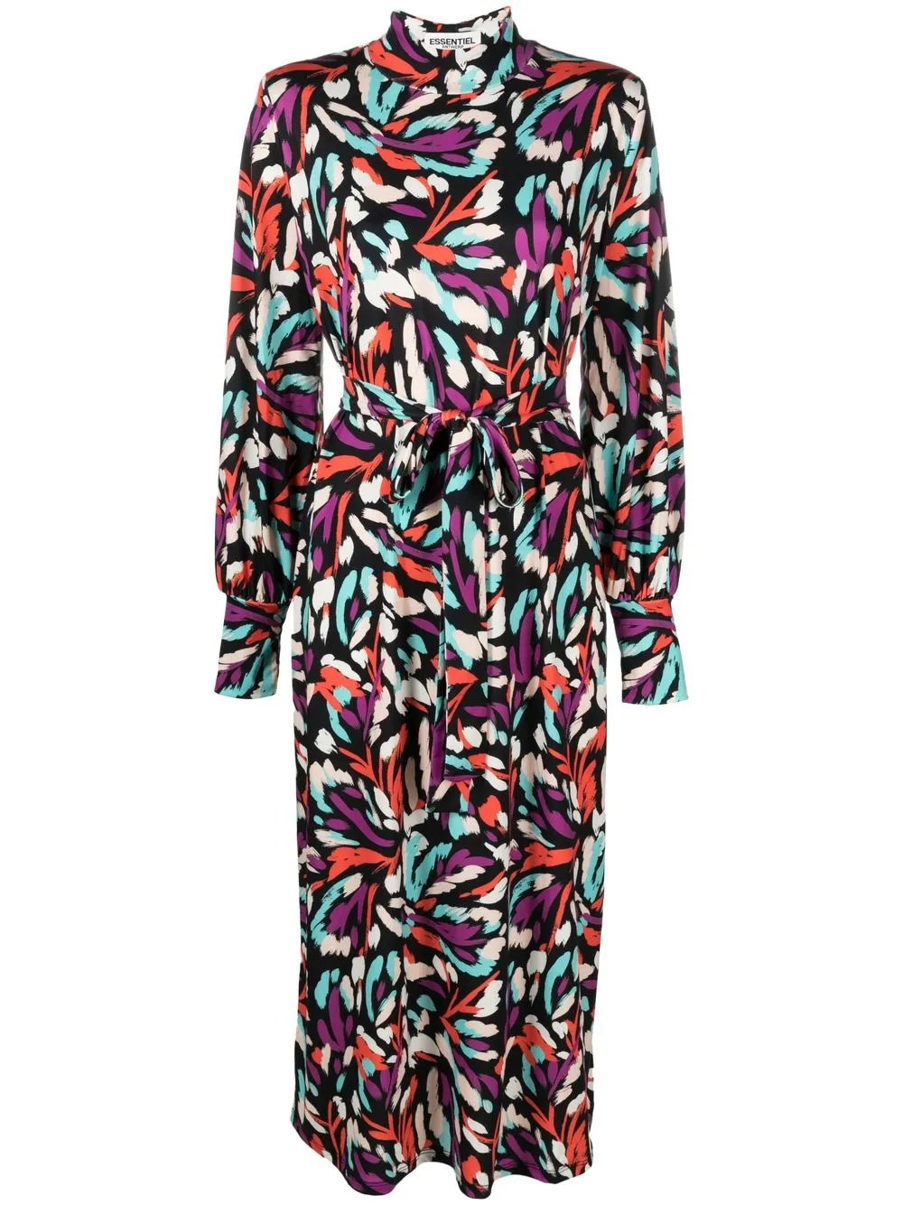 

Essentiel Antwerp Combo abstract-print dress - Black