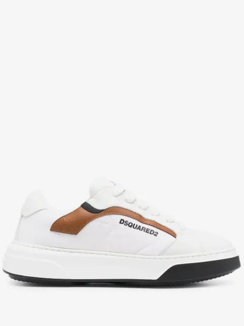 DSQUARED2 tenis con agujetas y logo estampado