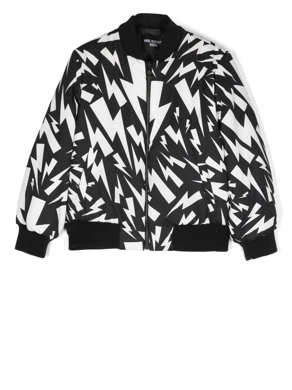 

Neil Barrett Kids printed zip-up bomber jacket - Black