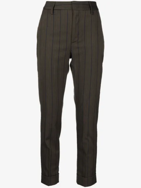 DONDUP striped cropped trousers