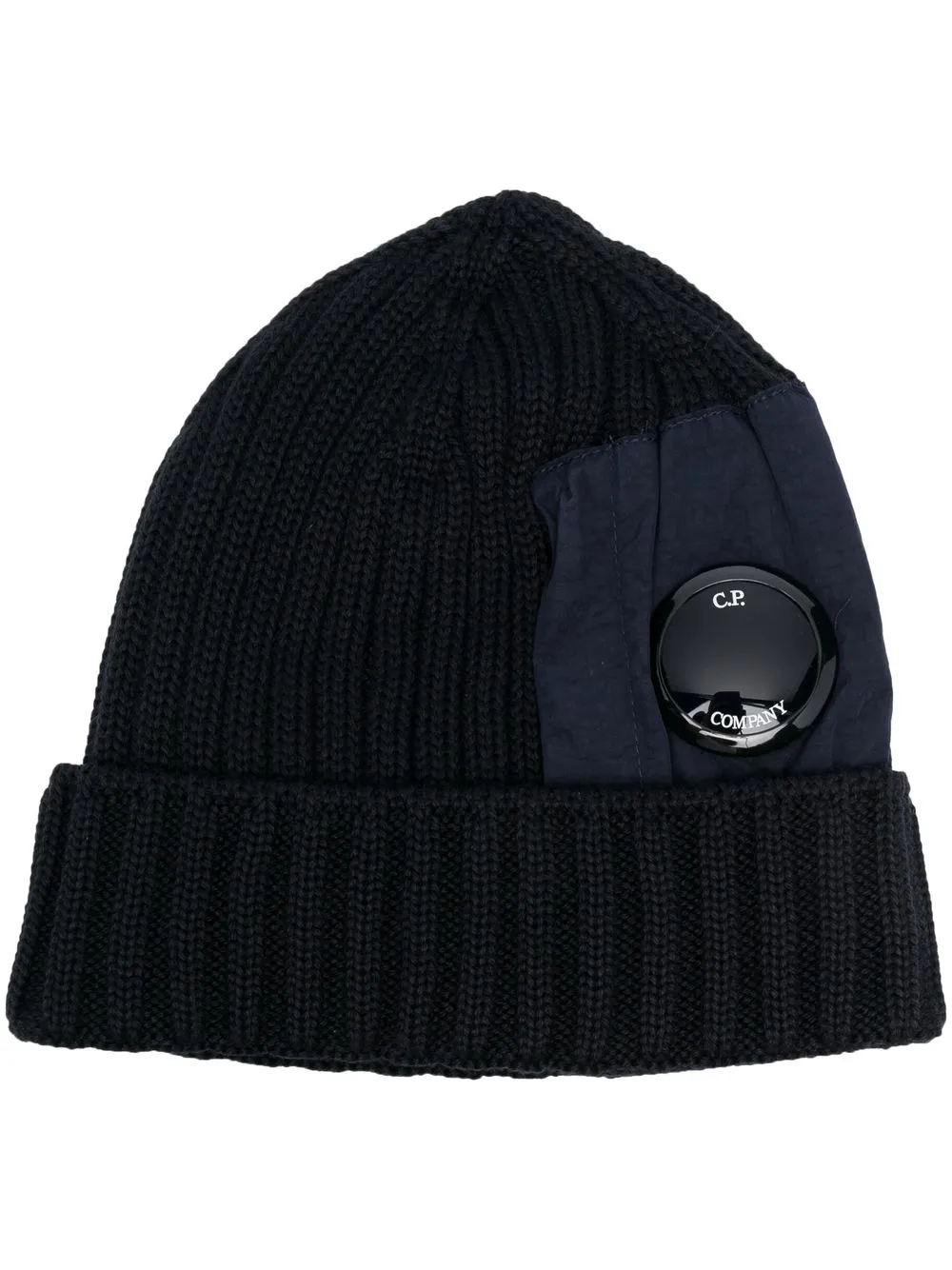 

C.P. Company Lens-detail beanie hat - Blue