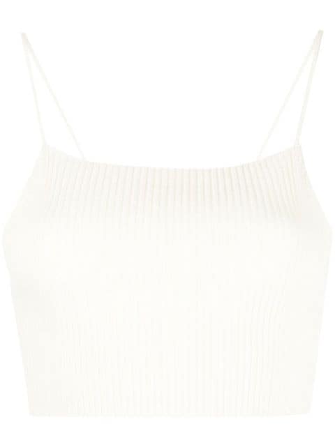 AERON Breton ribbed-knit crop top