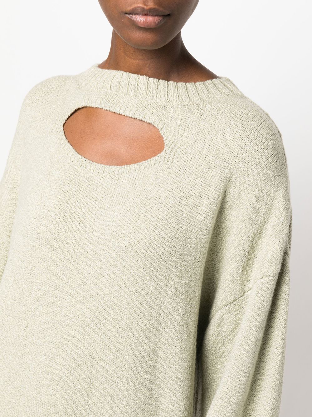 Shop Aeron Knitted Long-sleeve Jumper In Green