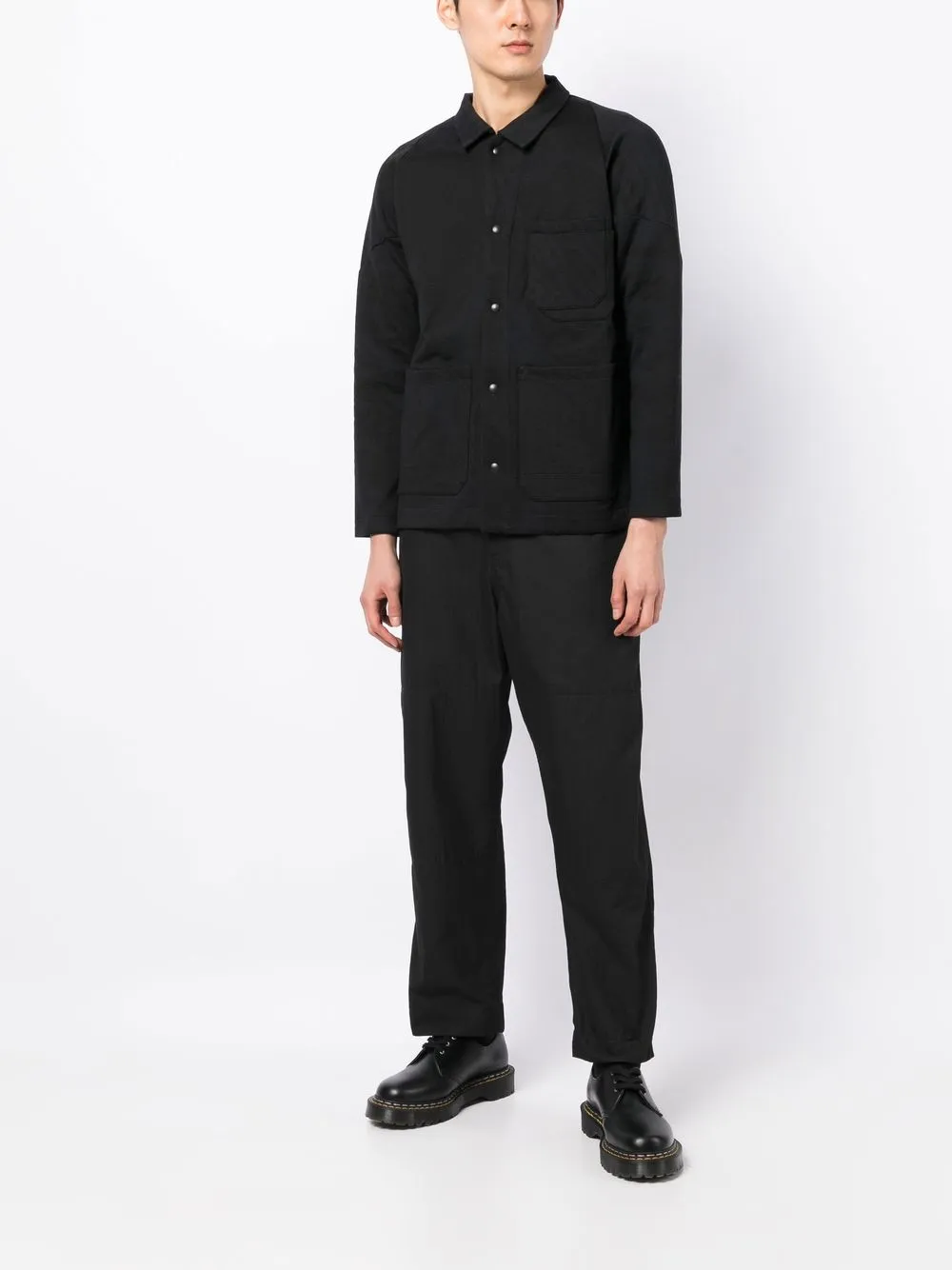 Shop Byborre Studio Shirt Jacket In Black