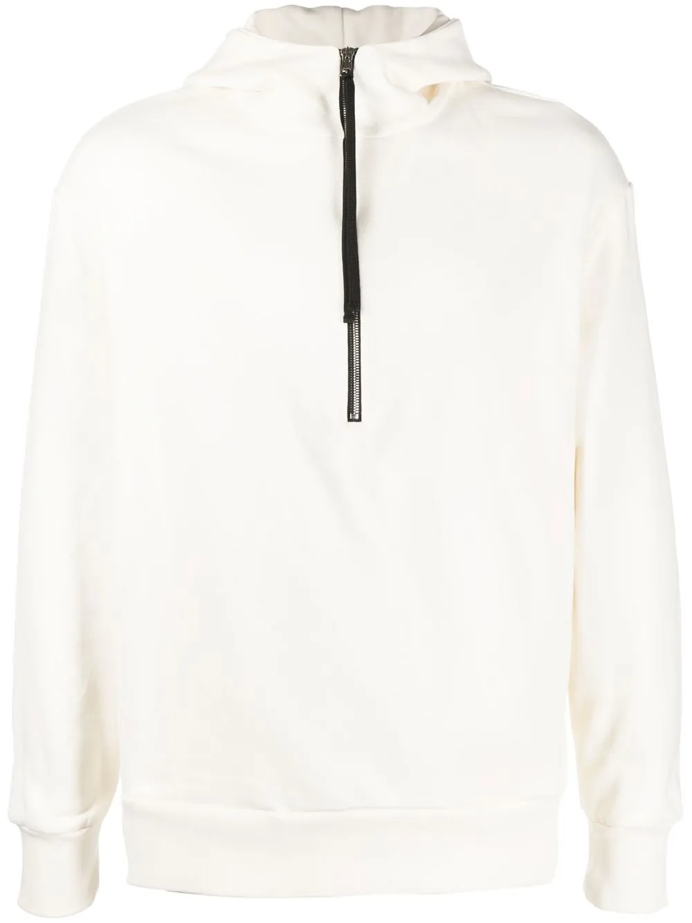 

Low Brand logo-patch half-zip hoodie - Neutrals
