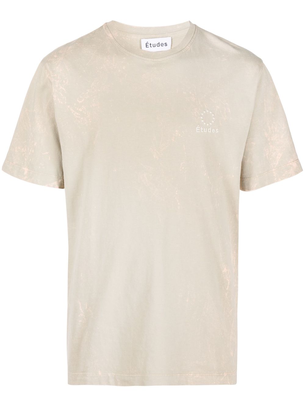 Etudes Studio Logo-embroidery Bleached T-shirt In Nude