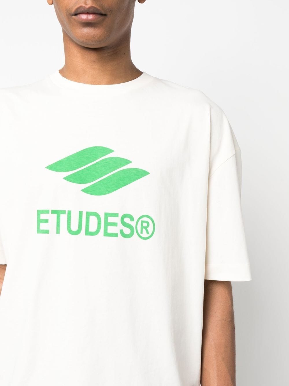 Shop Etudes Studio Logo-print Organic Cotton T-shirt In Neutrals