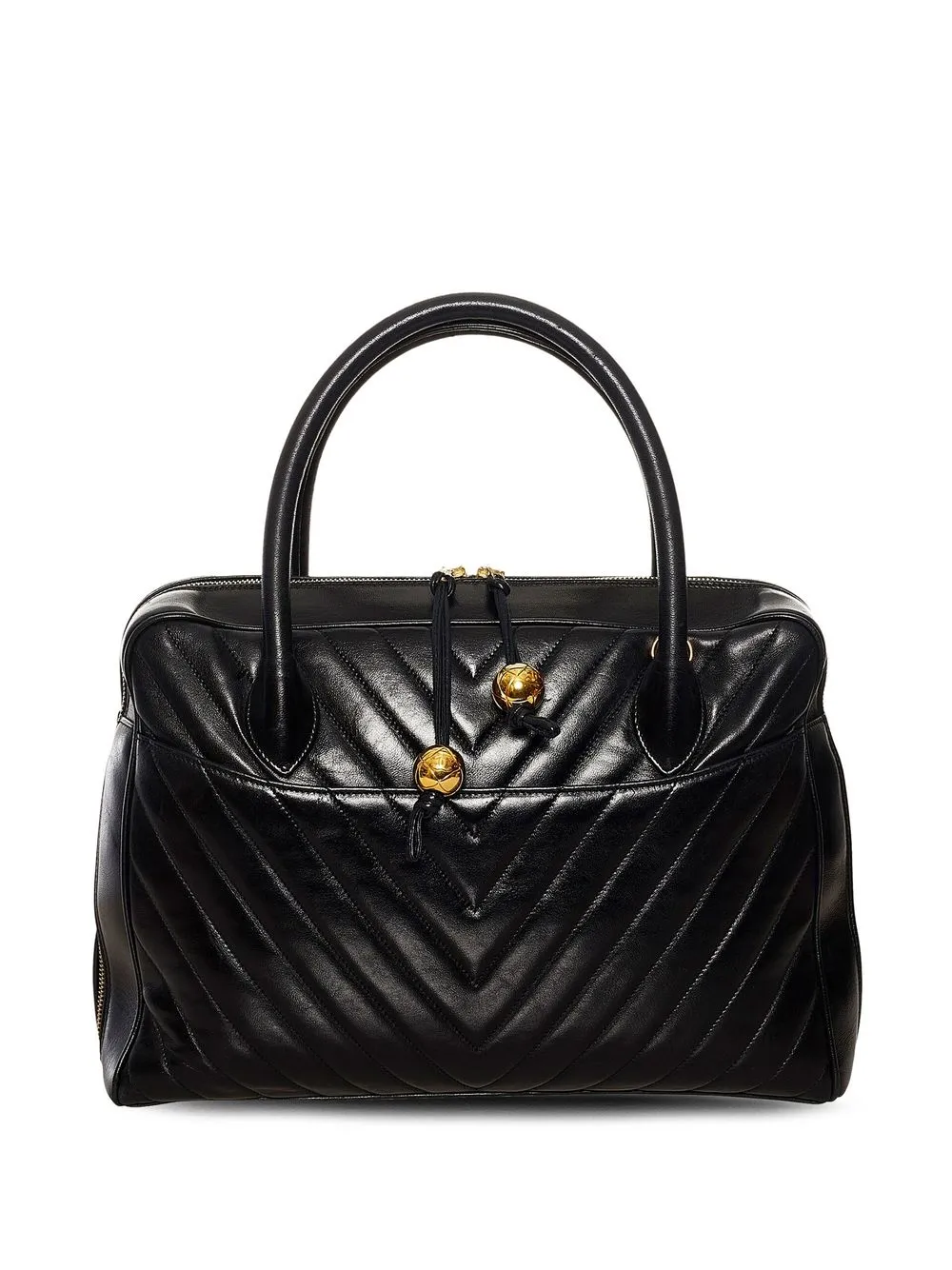

CHANEL Pre-Owned 1991-1994 Chevron Quilt leather tote bag - Black