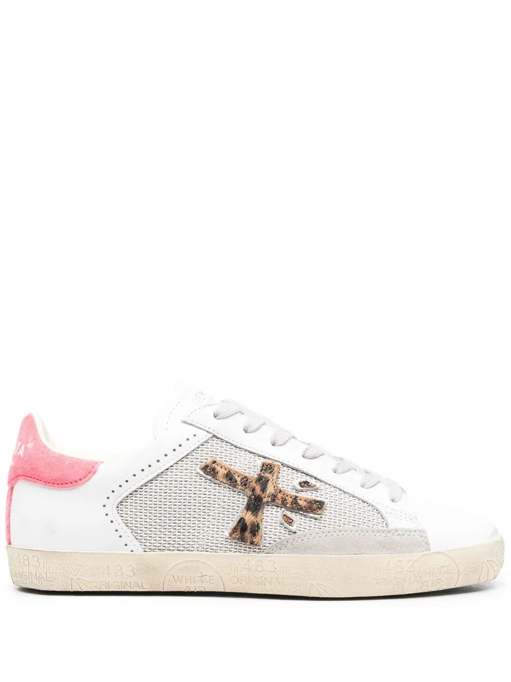 

Premiata panelled lace-up sneakers - White