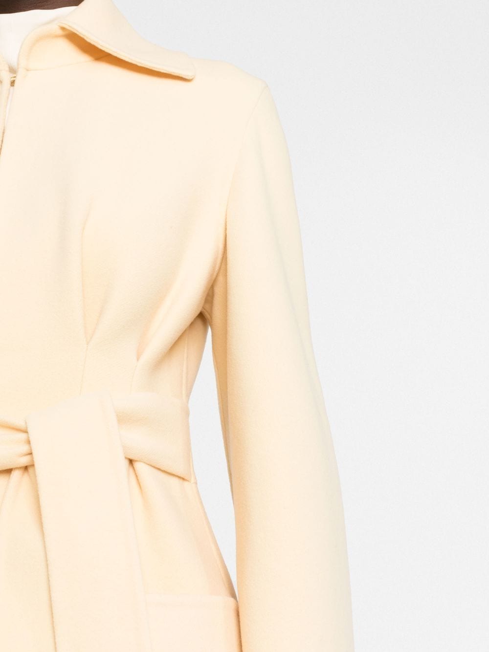 Shop Jil Sander Belted-waist Single-breasted Coat In Yellow