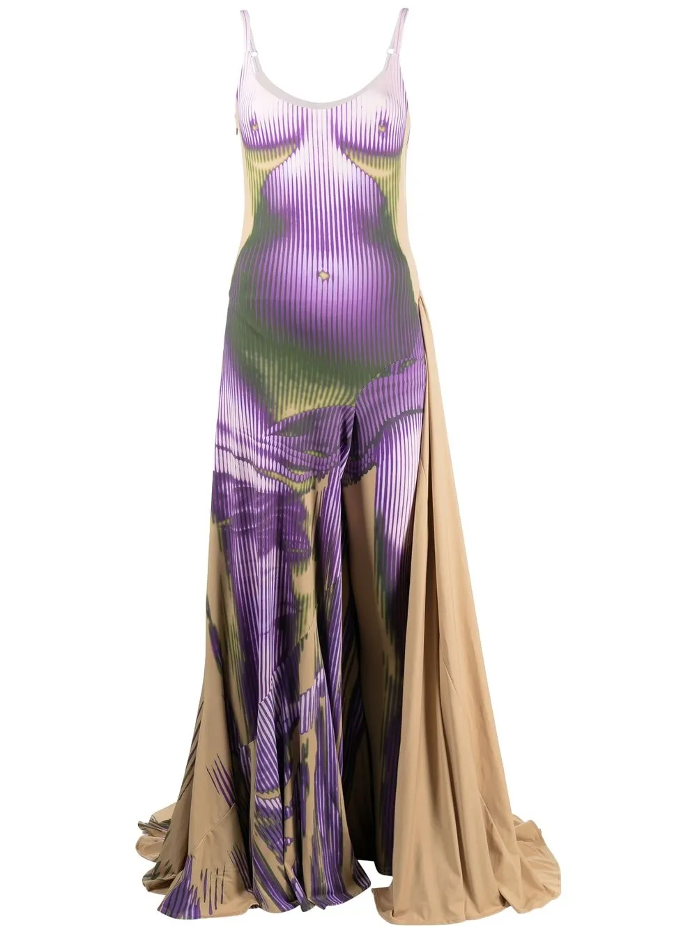 

Y/Project graphic-print maxi gown - Purple