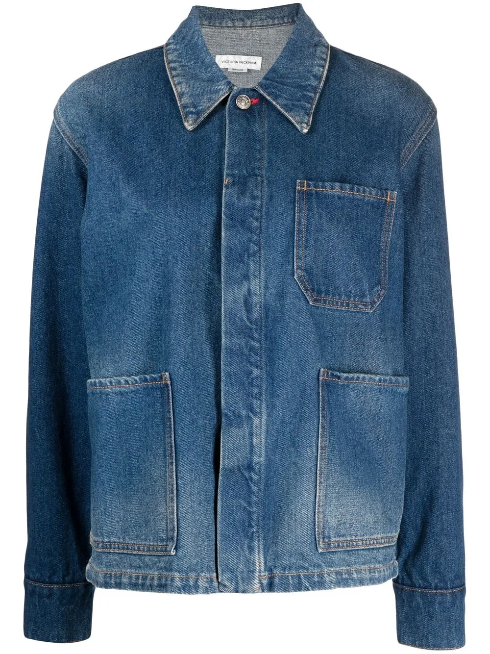 

Victoria Beckham patch pocket denim jacket - Blue