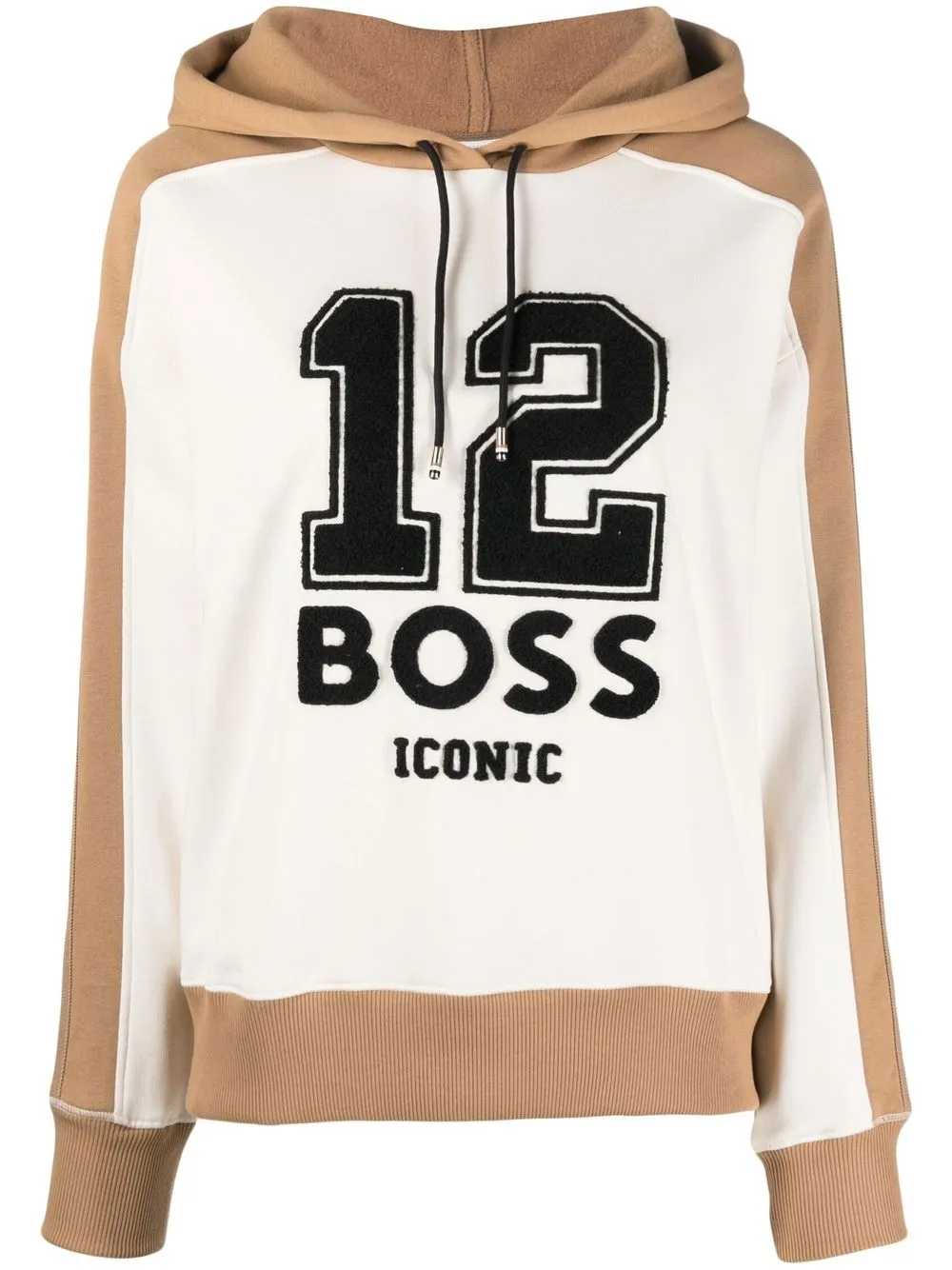 

BOSS logo-print hoodie - Neutrals