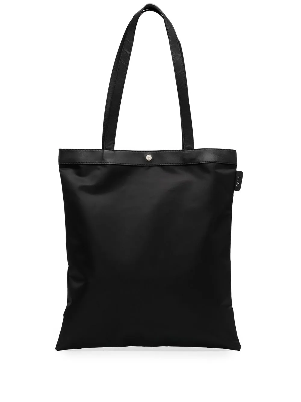 

agnès b. logo-plaque tote bag - Black