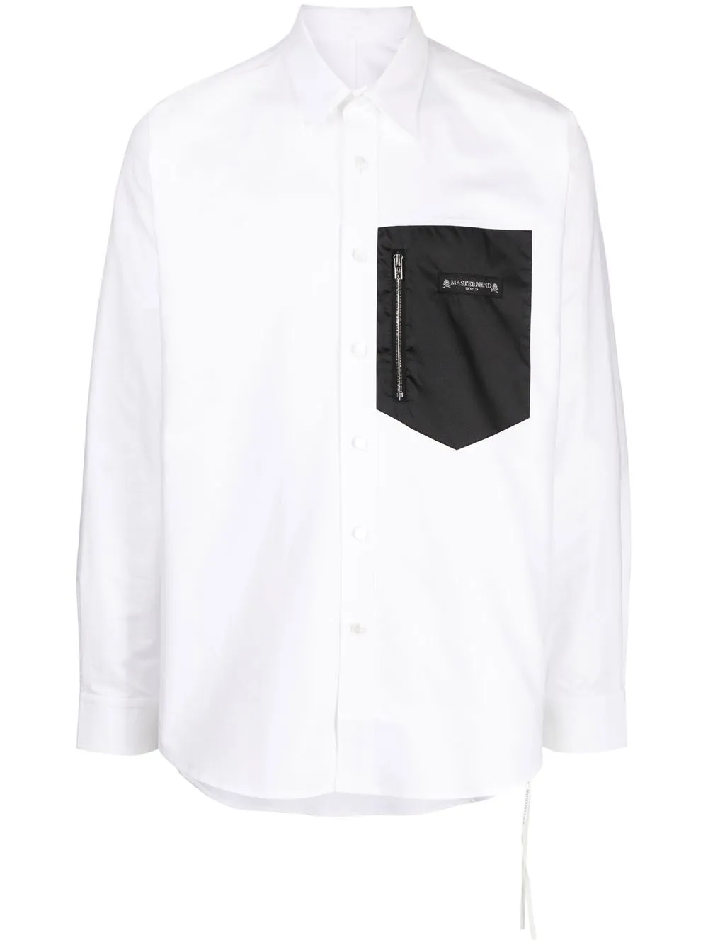 

Mastermind Japan logo-print long-sleeve shirt - White