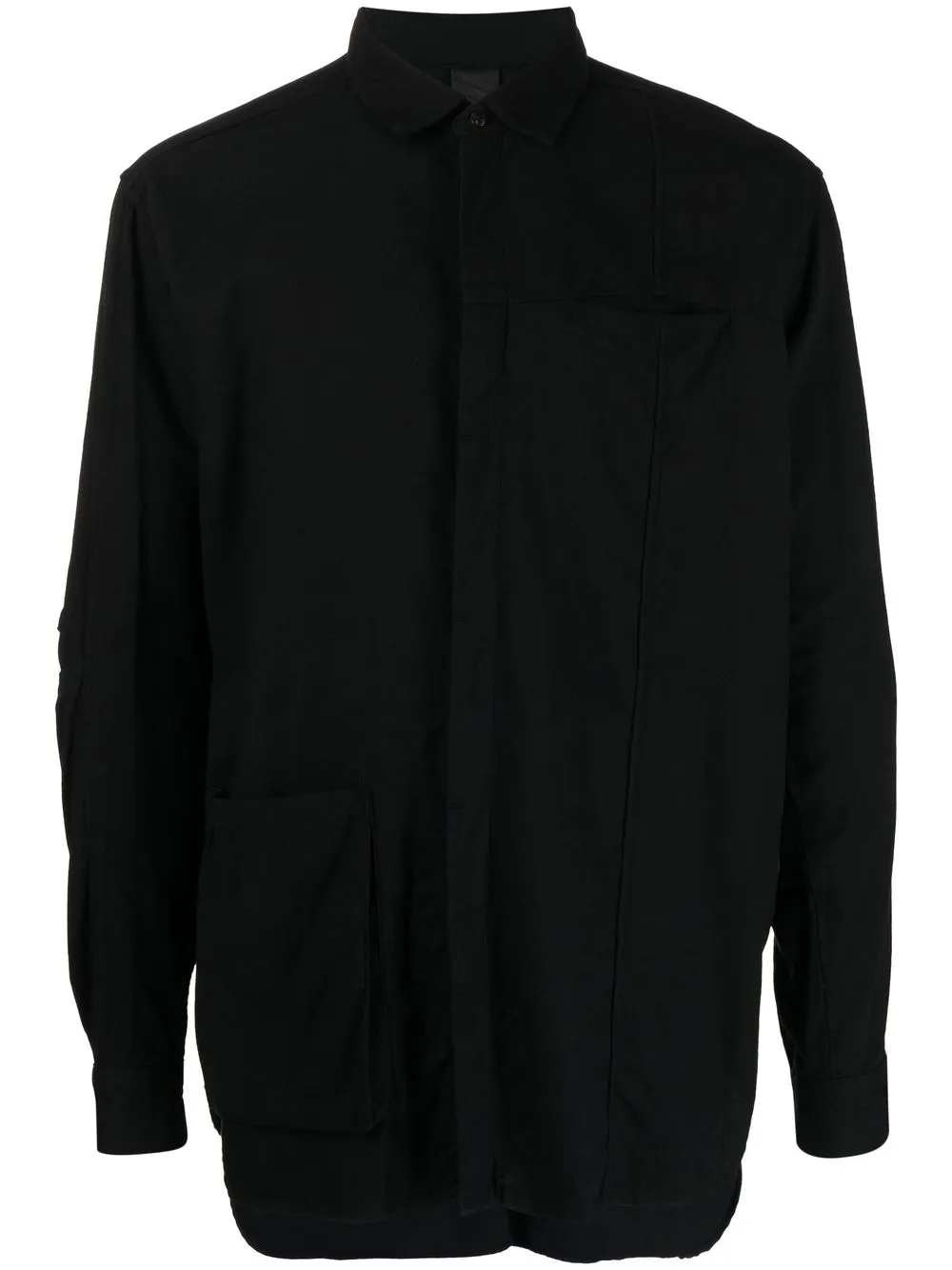 

The Viridi-Anne cotton-blend asymmetric shirt - Black