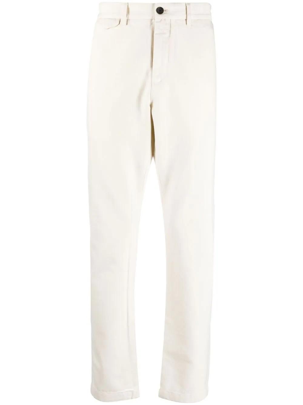 

Closed mid-rise straight-leg trousers - White