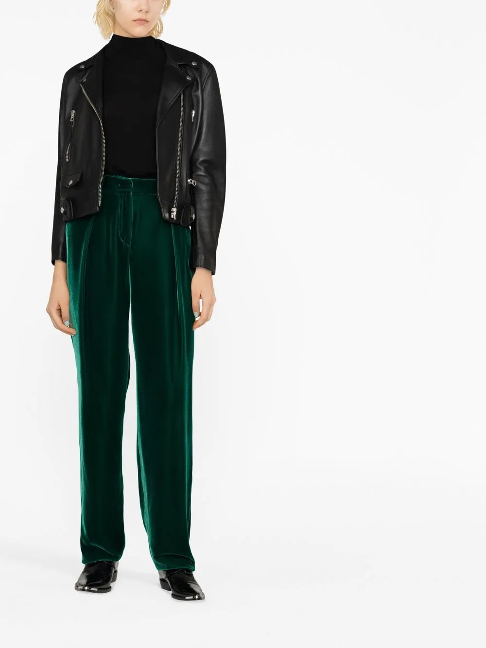 Giorgio Armani High waist broek - Groen