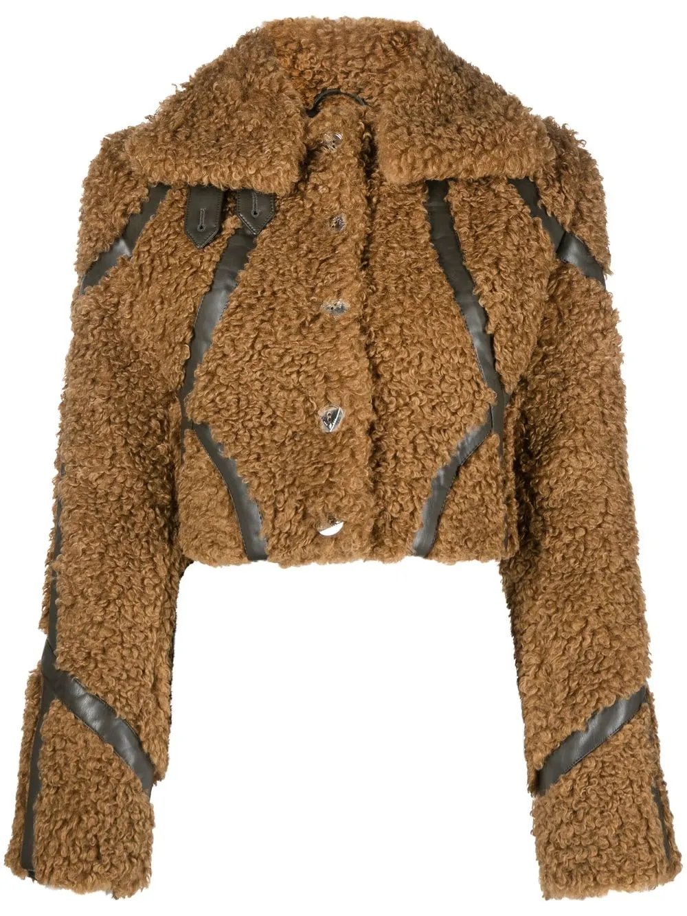 

Kiko Kostadinov cropped bouclé jacket - Brown