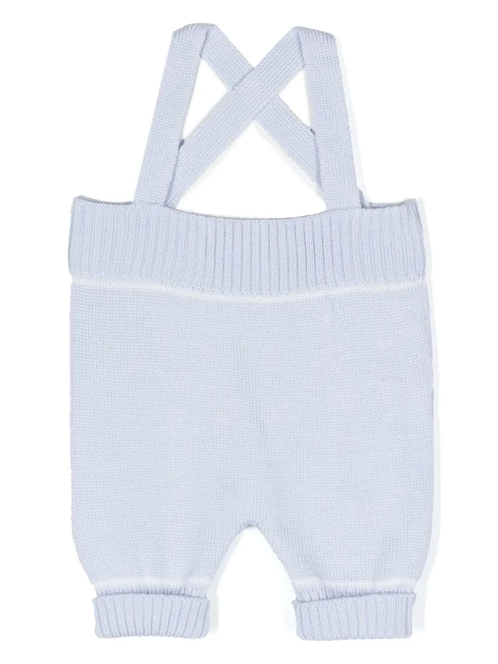 

La Stupenderia cross-strap cashmere dungarees - Blue