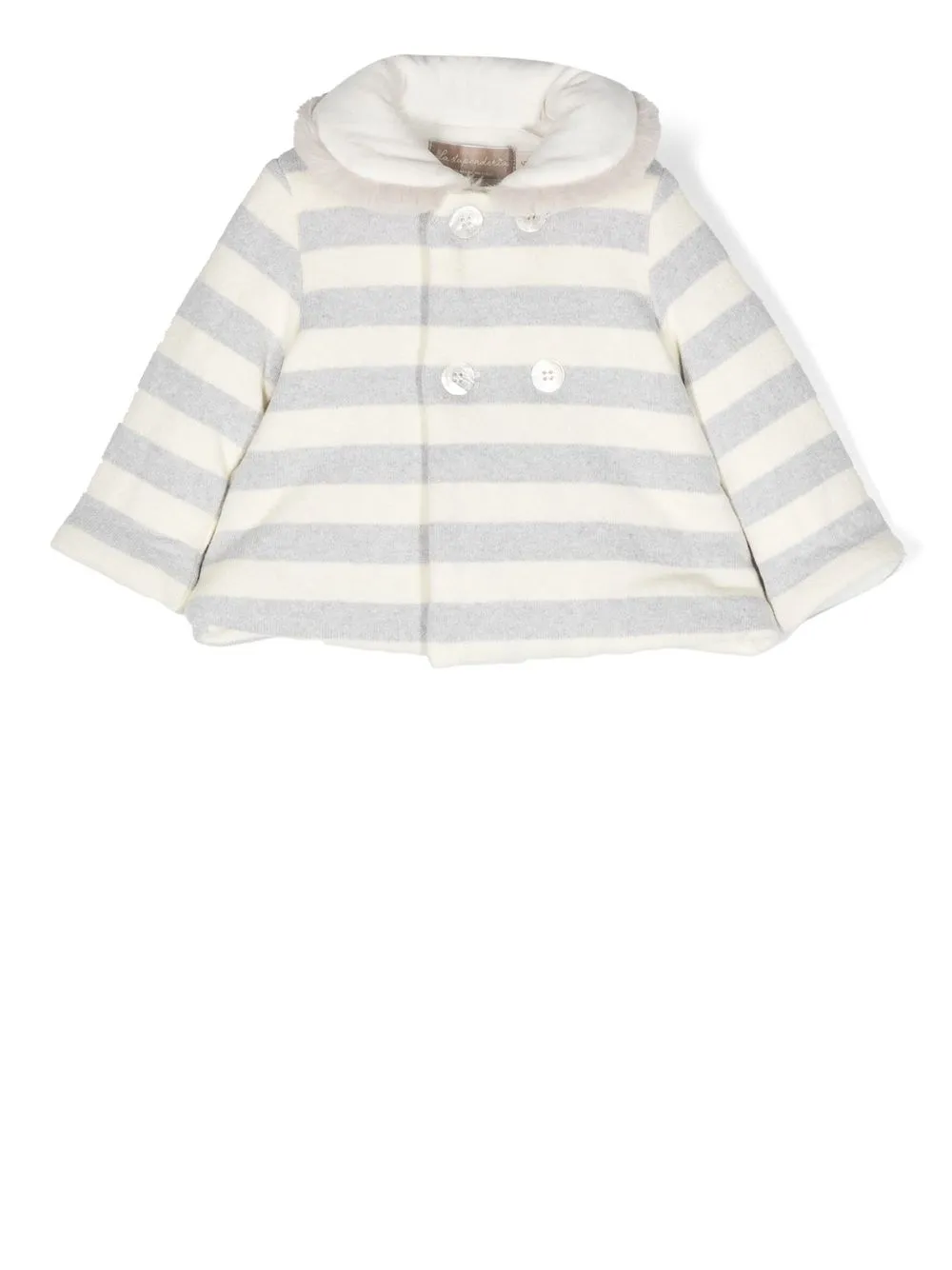 

La Stupenderia stripe-print double-breasted coat - Grey
