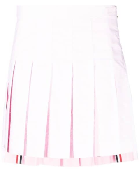 Thom Browne pleated cotton miniskirt