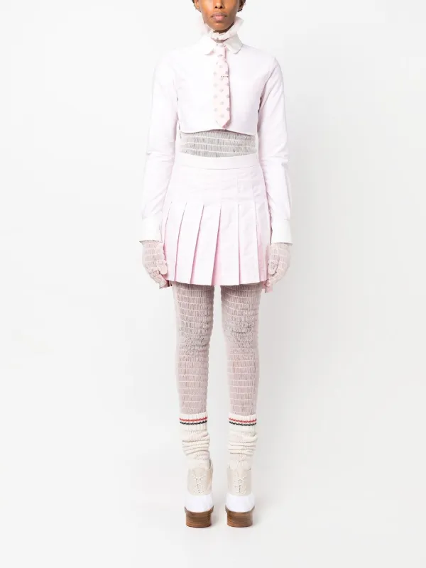 【関税込み】Thom Browne ミニスカート Thom Browne - プリーツ・ウール・コットン・ラップ・ミニ