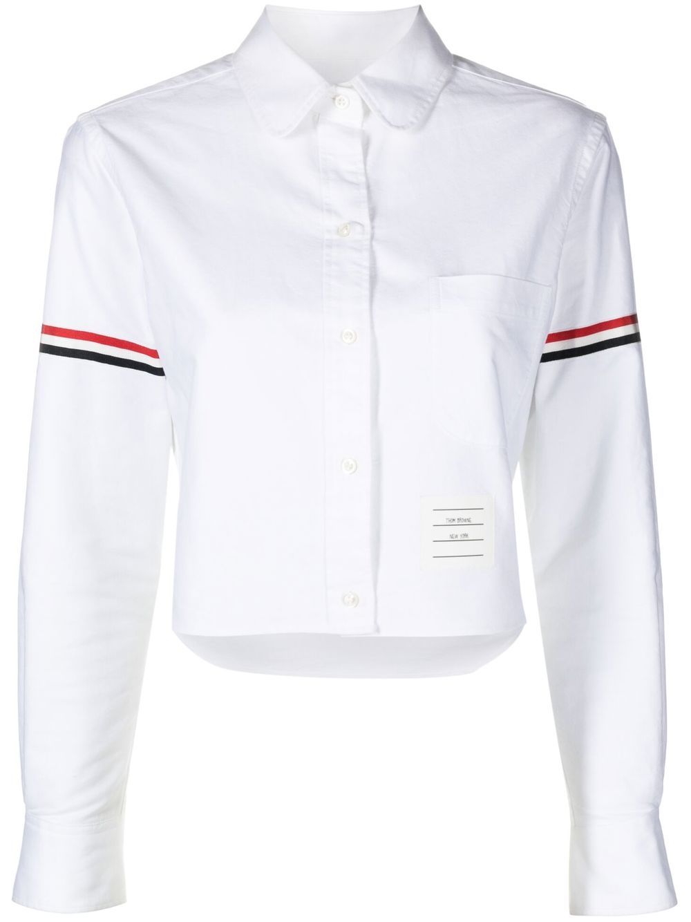 Thom Browne cropped cotton shirt - White