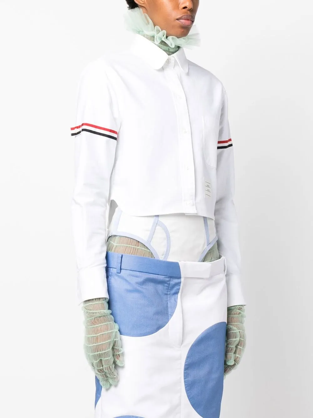 Thom Browne cropped cotton shirt