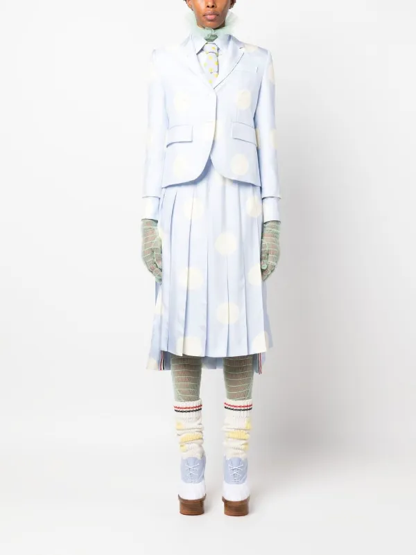 Thom Browne polka-dot Silk long-sleeve Shirt | Blue | FARFETCH