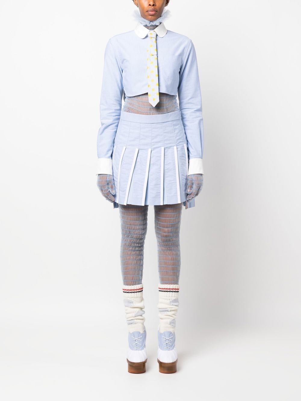 thombrowne Thom Browne High waist plooirok - Blauw