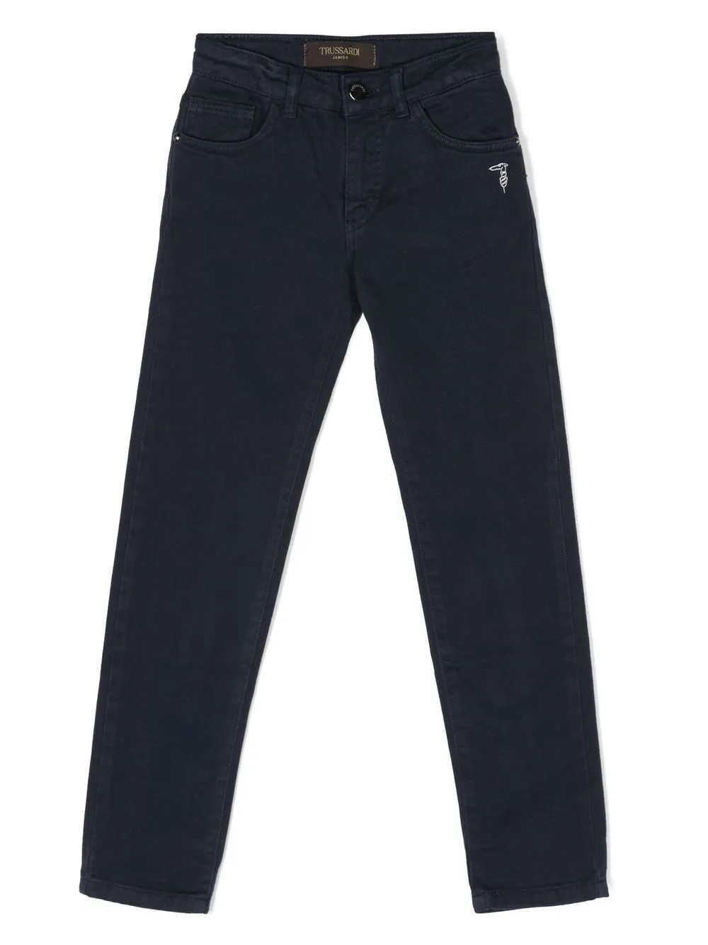 

TRUSSARDI JUNIOR patch-detail straight-leg jeans - Blue