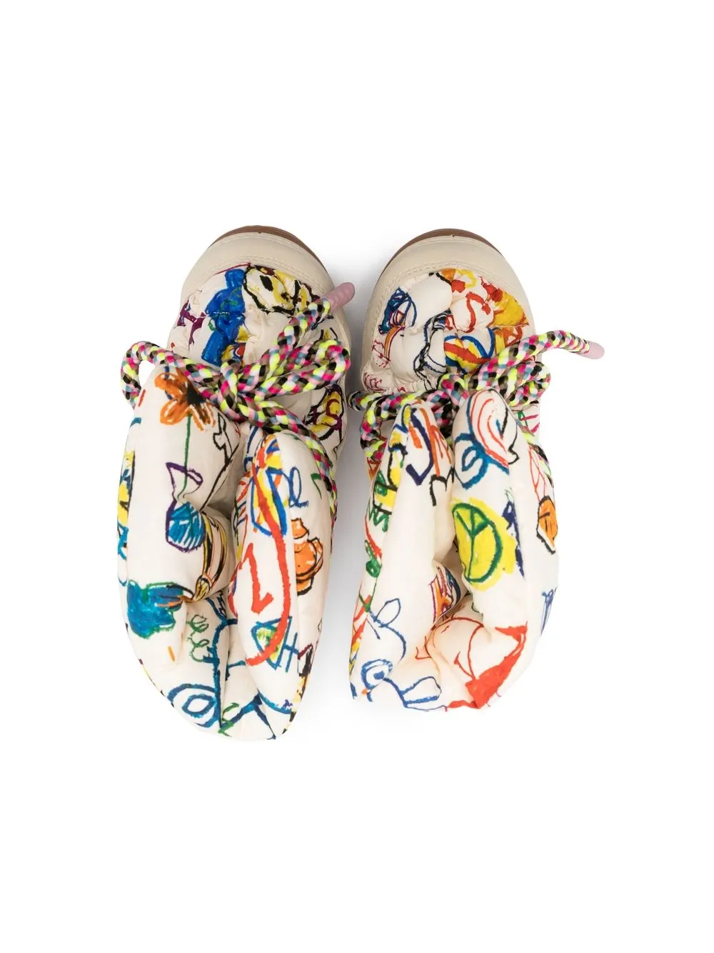  Khrisjoy Kids Quilted Printed Boots - Neutrals 