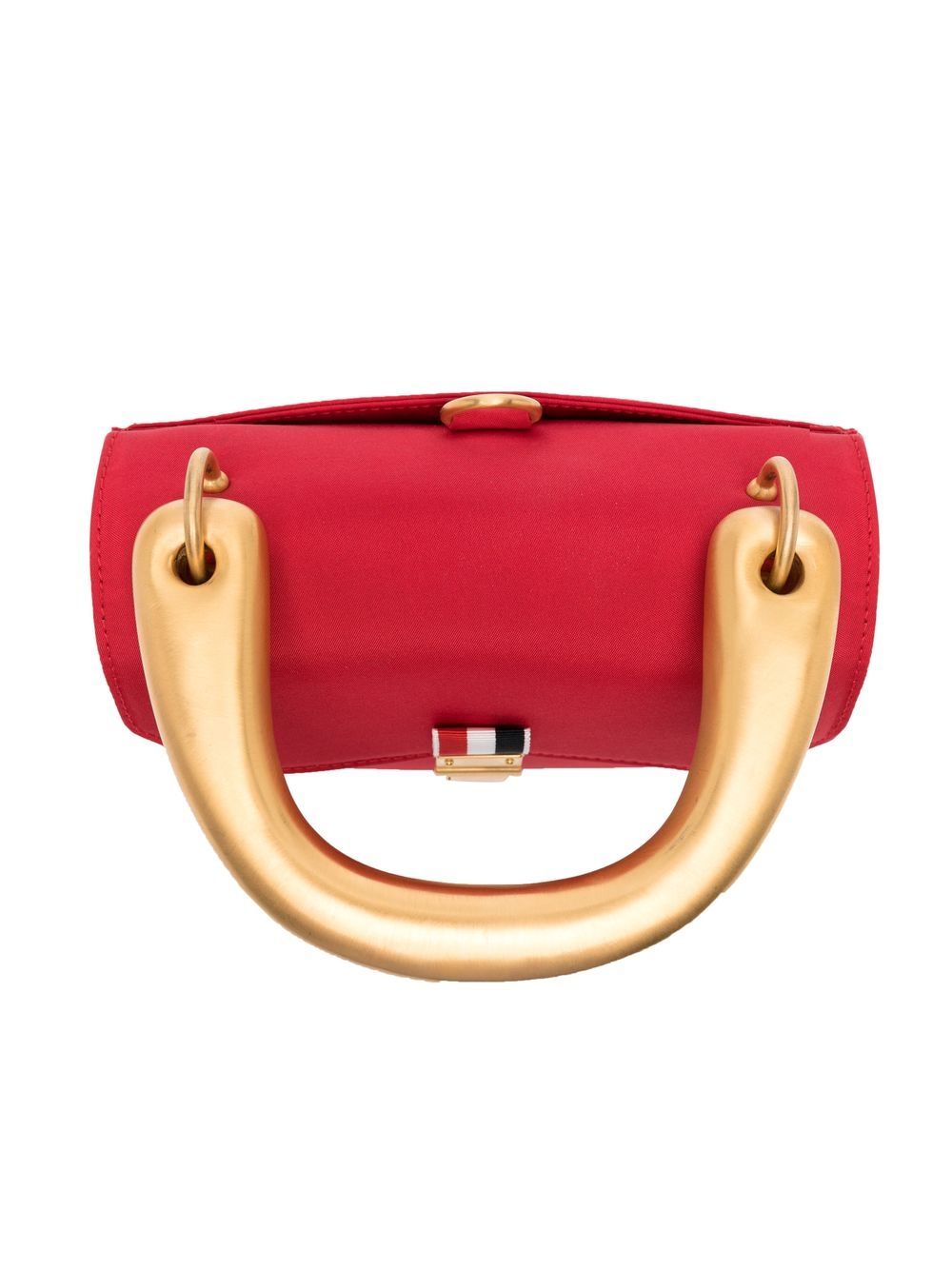 Shop Thom Browne Metal-handle Mini Bag In Red