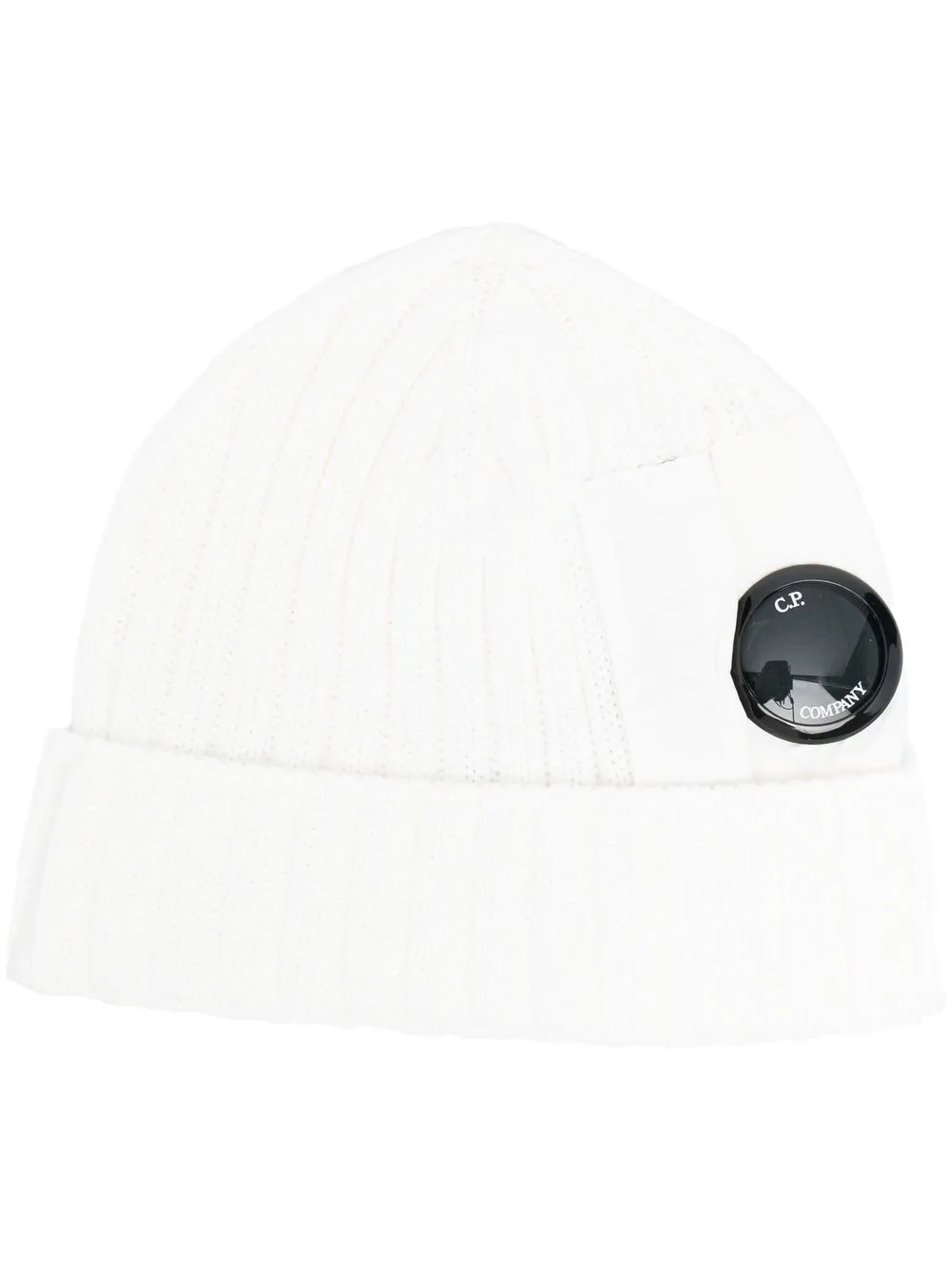 

C.P. Company Lens-detail beanie hat - Neutrals