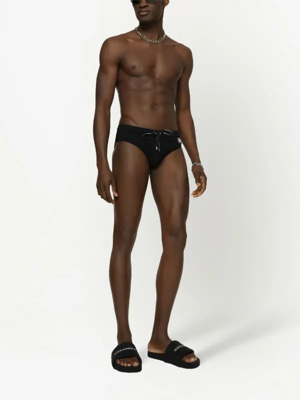 Dolce & Gabbana logo-waistband Swim Briefs | Black | FARFETCH