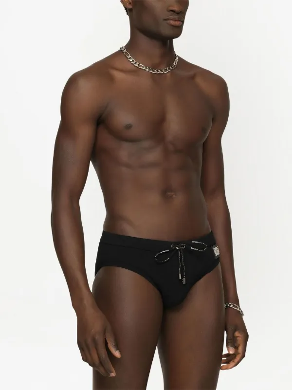 Dolce & Gabbana logo-waistband Swim Briefs | Black | FARFETCH