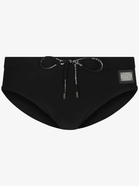 Dolce & Gabbana bañador con logo en la cintura