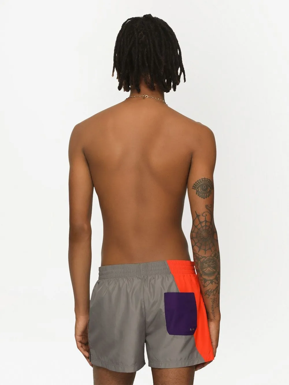 Dolce & Gabbana Zwembroek met colourblocking Grijs