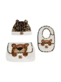 Dolce & Gabbana Kids leopard-print gift set - White