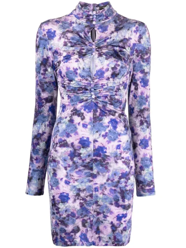 purple abstract dress Yours London Women's Plus Size Purple Abstract Organza Dress Size 18