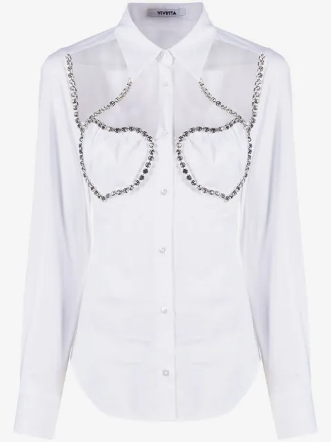 Vivetta camisa con detalles de cristal