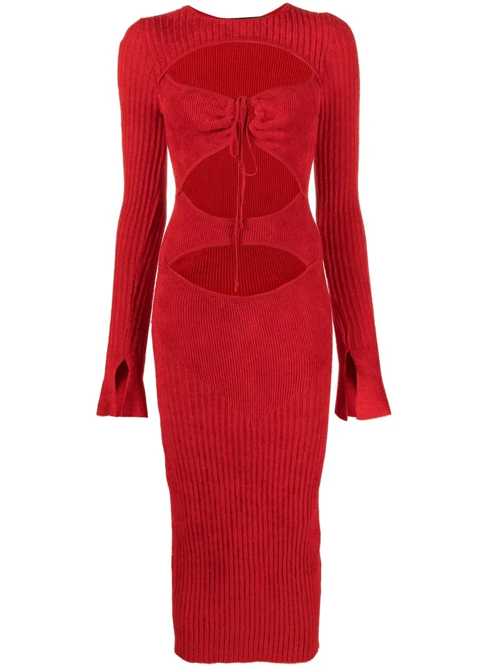 

ANDREĀDAMO vestido midi con aberturas - Rojo